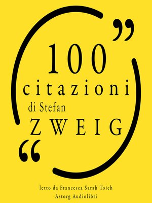 cover image of 100 citazioni di Stefan Zweig